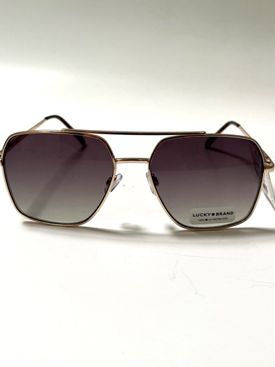 New LUCKY BRAND Double Bridge Aviator Sunglasses Metal Brown Lens main image 5